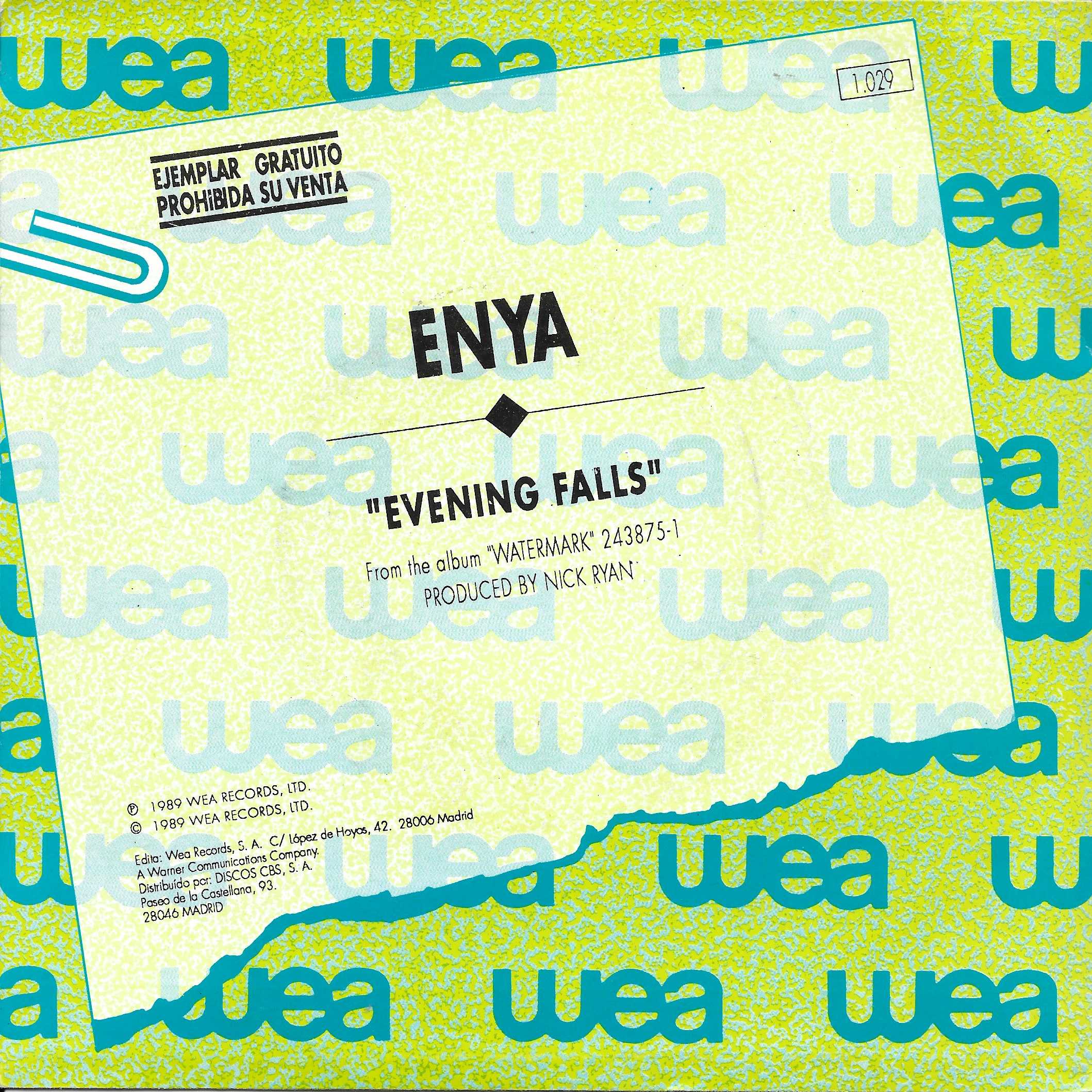 Picture of PROMO 1.029 Evening falls by artist Enya / Roma Ryan 